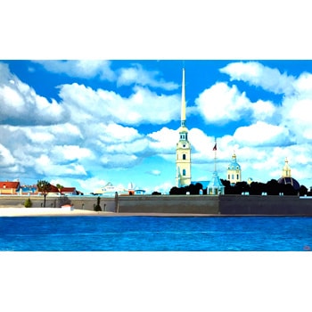 Картина «Осенний Петропавловский собор»